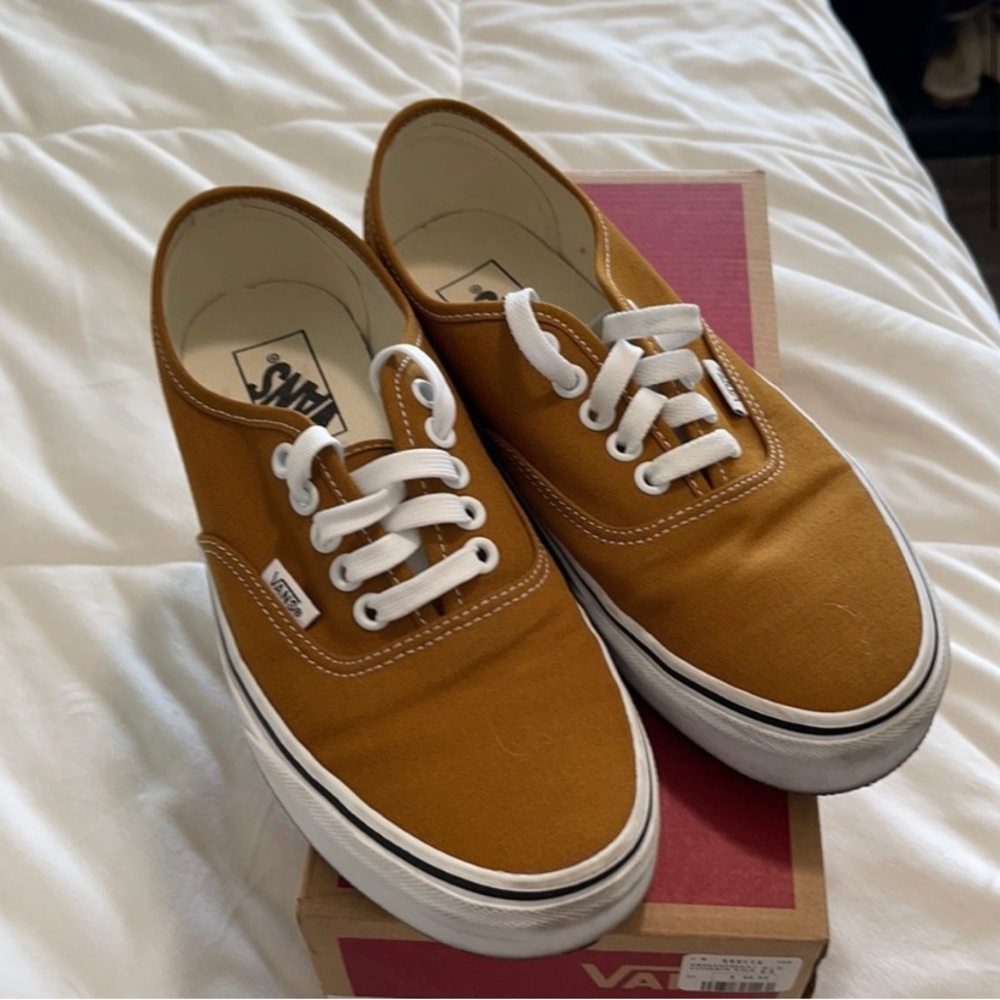 Vans ~ Nice Golden Brown and White combination✨
